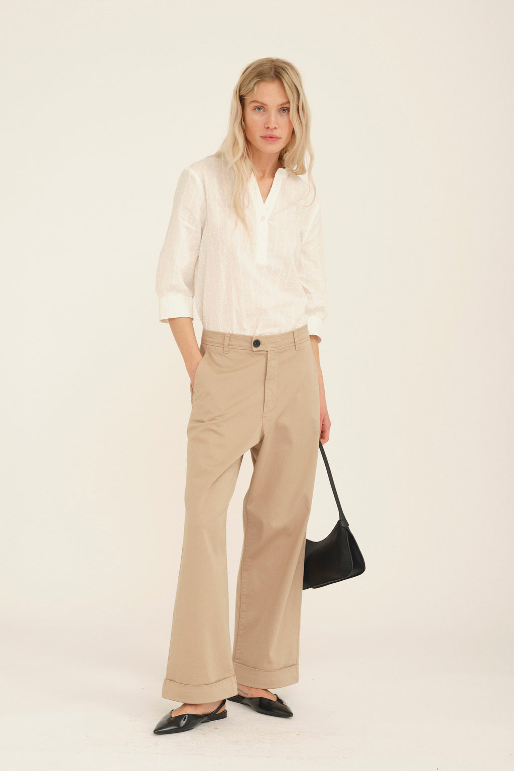 PD-Birkin Weekend Cropped Pant - Chalk Beige – Pieszak