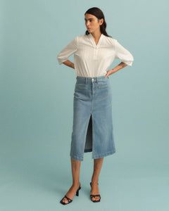 Pieszak Jeans PD-Cara 70's Skirt Wash Rivoli Skirt 51 Denim Blue