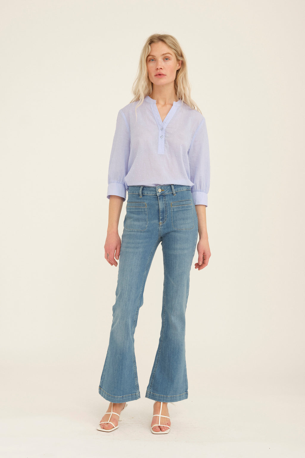 PD Cara Jeans 70 s Wash Bright Loreto Denim Blue Pieszak