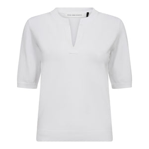 Pieszak Jeans PD-Eba Half Sleeve V-Neck Knit Knitwear 011 Optical white
