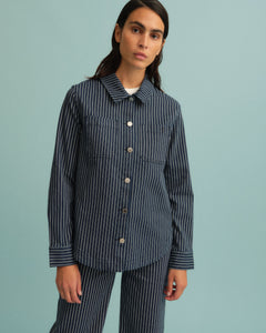 Pieszak Jeans PD-Gigi Shirt Rimini Stripe Shirts & Blouses 51 Denim Blue