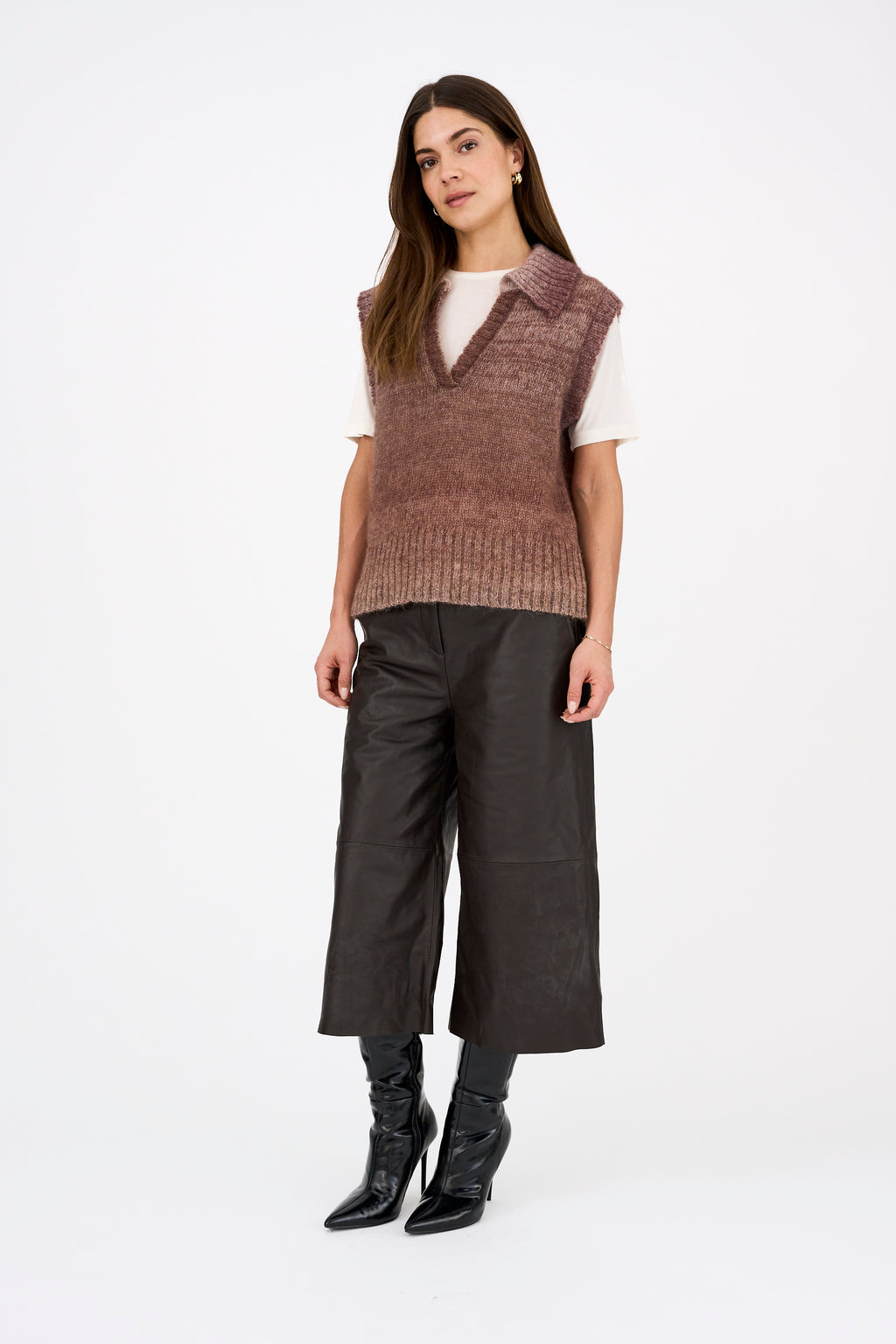 PD-Lanni Leather Culotte Pant - Black Coffee – Pieszak