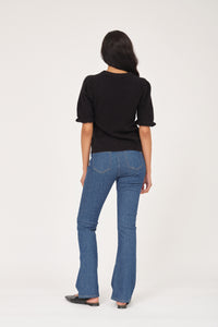 Pieszak Jeans PD-Lauren SS Puffy Pearl Knit Knitwear 9 Black