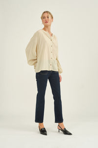 Pieszak Jeans PD-Lola Boheme LS Shirt Shirts & Blouses 018 Vanilla White
