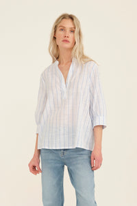 Pieszak Jeans PD-Mabel Shirt Lux Stripe Shirts & Blouses 00 Striped