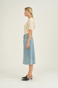 Pieszak Jeans PD-Anika Midi Skirt Wash Veneto Skirt 51 Denim Blue