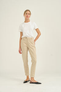 Pieszak Jeans PD-Anika Support Cropped Chino Jeans & Pants 072 Cream Tan