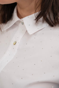 Pieszak Jeans PD-Becca Studs Shirt Shirts & Blouses 011 Optical white