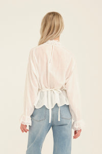 Pieszak Jeans PD-Britt Oversize Lace Blouse Shirts & Blouses 01 White