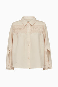 Pieszak Jeans PD-Cassandra New Pintuck Velvet Shirt Shirts & Blouses 05 Champagne