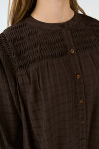 Pieszak Jeans PD-Cassie Pintuck Shirt Shirts & Blouses 768 Black Coffee