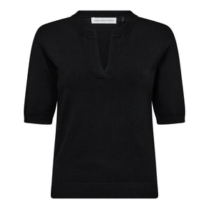 Pieszak Jeans PD-Eba Half Sleeve V-Neck Knit Knitwear 9 Black