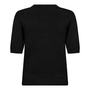 Pieszak Jeans PD-Eba Half Sleeve V-Neck Knit Knitwear 9 Black
