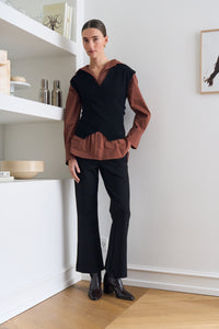 Pieszak Jeans PD-Elise Cropped Kick Flare Pant Jeans & Pants 9 Black