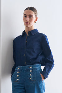 Pieszak Jeans PD-Harper Chambray Shirt Shirts & Blouses 510 Rinse Denim