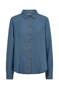 Pieszak Jeans PD-Heather Shirt Shirts & Blouses 513 Mid Blue Denim