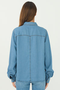 Pieszak Jeans PD-Heather Shirt Shirts & Blouses 513 Mid Blue Denim