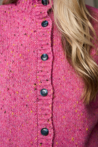Pieszak Jeans PD-Holly Button High Neck Knit Knitwear 32 Berry Glow