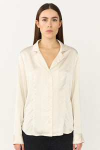 Pieszak Jeans PD-Iris Satin Shirt Shirts & Blouses 017 Whisper White