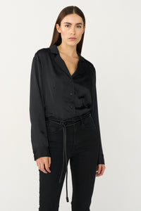 Pieszak Jeans PD-Iris Satin Shirt Shirts & Blouses 9 Black