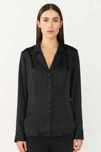 Pieszak Jeans PD-Iris Satin Shirt Shirts & Blouses 9 Black