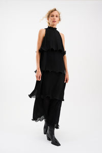 Pieszak Jeans PD-Lana Layered Maxidress Dresses 9 Black