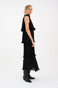 Pieszak Jeans PD-Lana Layered Maxidress Dresses 9 Black