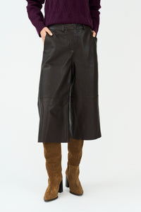 Pieszak Jeans PD-Lanni Leather Culotte Pant Leather 768 Black Coffee