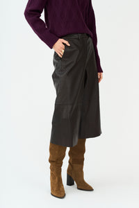 Pieszak Jeans PD-Lanni Leather Culotte Pant Leather 768 Black Coffee
