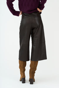 Pieszak Jeans PD-Lanni Leather Culotte Pant Leather 768 Black Coffee