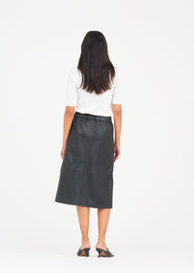 Pieszak Jeans PD-Lanni Leather Knee Skirt Leather 9 Black