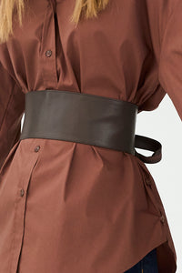 Pieszak Jeans PD-Lanni Leather Tie Belt Accessories 7 Brown