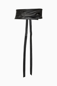 Pieszak Jeans PD-Lanni Leather Tie Belt Accessories 9 Black