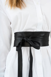 Pieszak Jeans PD-Lanni Leather Tie Belt Accessories 9 Black