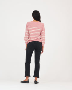 Pieszak Jeans PD-Lauren 3/4 Striped Knit Knitwear 310 English Rose