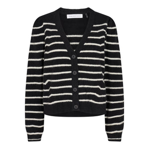 Pieszak Jeans PD-Lauren Striped Cardigan Knitwear 9 Black