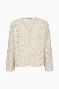 Pieszak Jeans PD-Lexie 3D Chiffon Cardigan Shirts & Blouses 020 White Pearl
