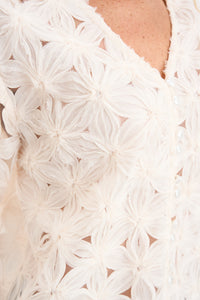 Pieszak Jeans PD-Lexie 3D Chiffon Cardigan Shirts & Blouses 020 White Pearl