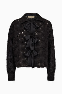 Pieszak Jeans PD-Lexie 3D Chiffon Tie jacket Shirts & Blouses 9 Black