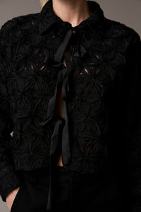 Pieszak Jeans PD-Lexie 3D Chiffon Tie jacket Shirts & Blouses 9 Black