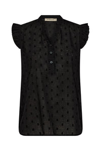 Pieszak Jeans PD-Mabel Dobby Dot SL Shirt Shirts & Blouses 9 Black