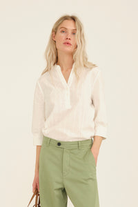 Pieszak Jeans PD-Mabel Shirt Excl. Dot Shirts & Blouses 01 White