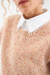 Pieszak Jeans PD-Marian Batwing Confetti Knit Knitwear 313 Rose Shadow