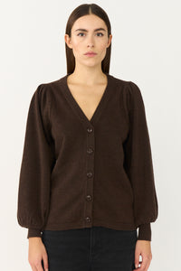 Pieszak Jeans PD-Marion Puffy Cardigan Knitwear 73 Chocolate