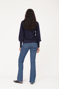 Pieszak Jeans PD-Marion Puffy Rollneck Knitwear 523 Deep Navy Blue
