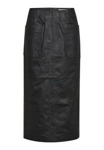 Pieszak Jeans PD-Melanie Leather Pocket Skirt Leather 9 Black