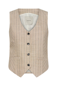 Pieszak Jeans PD-Nadine Pinstripe Linen Vest Vest 00 Stripe