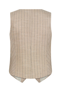 Pieszak Jeans PD-Nadine Pinstripe Linen Vest Vest 00 Stripe