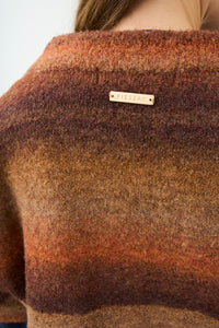 Pieszak Jeans PD-New Dew Oversize SS Knit Knitwear 71 Warm brown