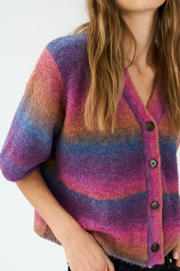 Pieszak Jeans PD-New Dew SS Cardigan Knitwear 350 Bright Grape